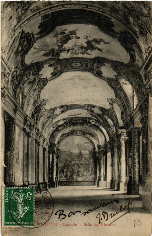 Carte postale ancienne Toulouse - Capitole - Salle des Illostres à Toulouse