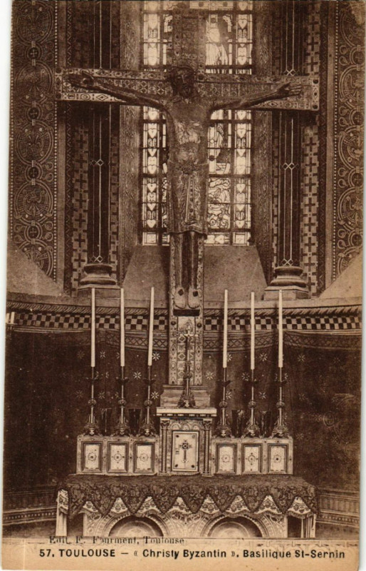 Carte postale ancienne Toulouse - Christy Byzantin - Basilique Saint-Sernin à Toulouse