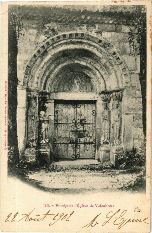 Carte postale ancienne Porefje de l'Eglise de Walcabrere à Ore