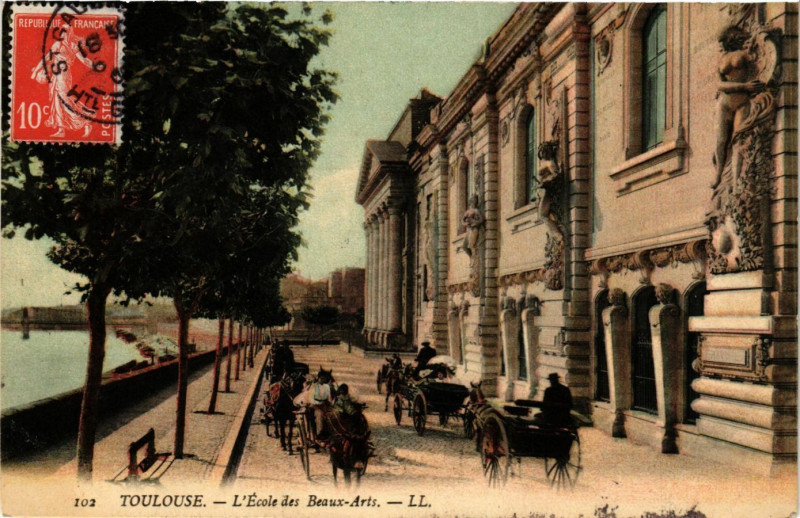 Carte postale ancienne Toulouse - L'Ecole des Beaux-Arts à Toulouse