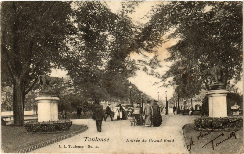 Carte postale ancienne Toulouse - Entrée du Grand Rond à Toulouse