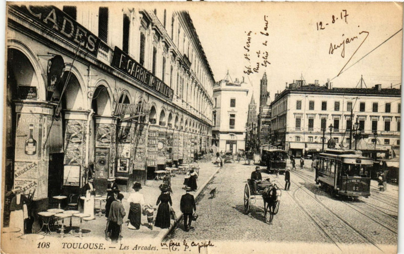 Carte postale ancienne Toulouse - Les Arcades à Toulouse