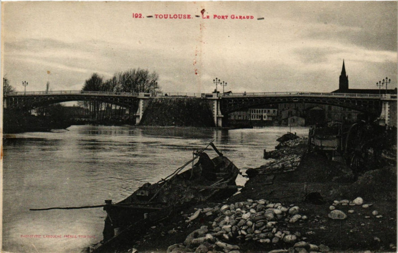 Carte postale ancienne Toulouse - Le Port Garaud à Toulouse