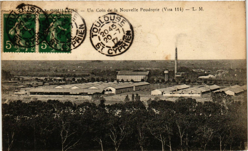 Carte postale ancienne Toulouse - Un Coin de la Nouvelle Poudrerie à Toulouse
