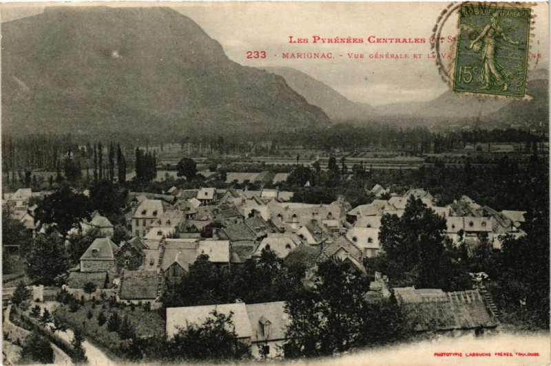 Carte postale ancienne Marignac - Vue générale et la Va. à Marignac