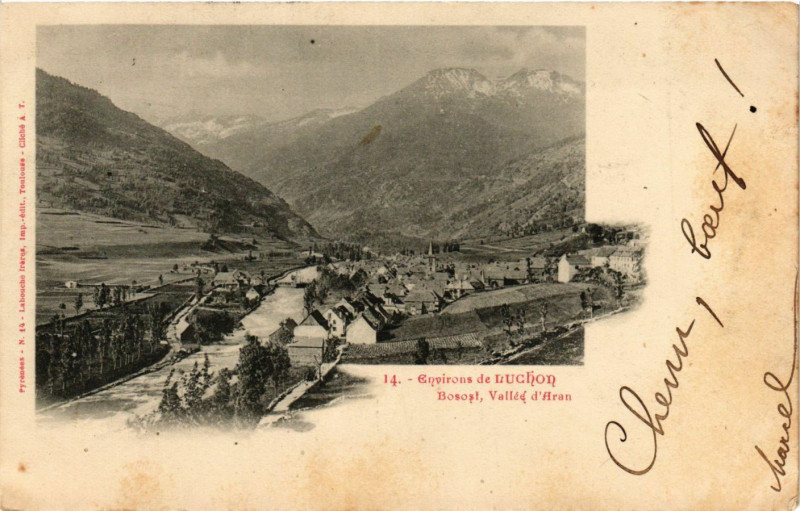 Carte postale ancienne Env. de Luchon Bosost Vallée d'Aran