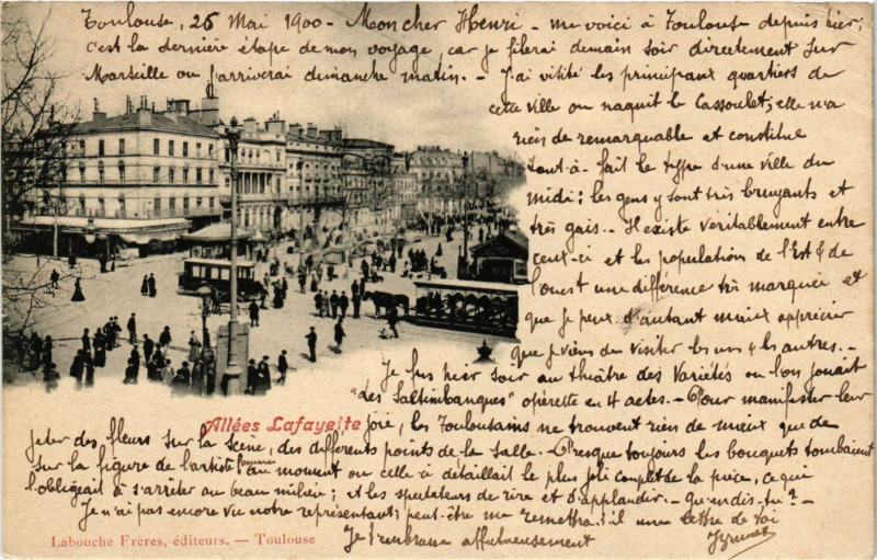 Carte postale ancienne Allées Lafayette
