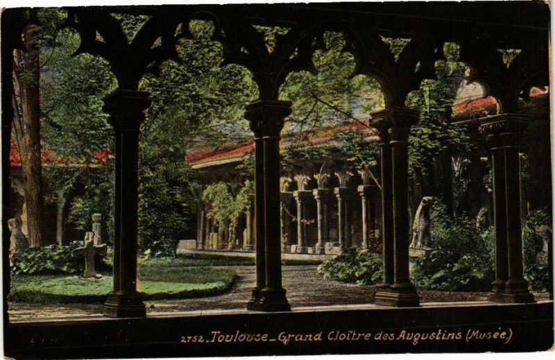 Carte postale ancienne Ed. Aqua 2752 Toulouse Grand Cloitre des Augustins à Toulouse