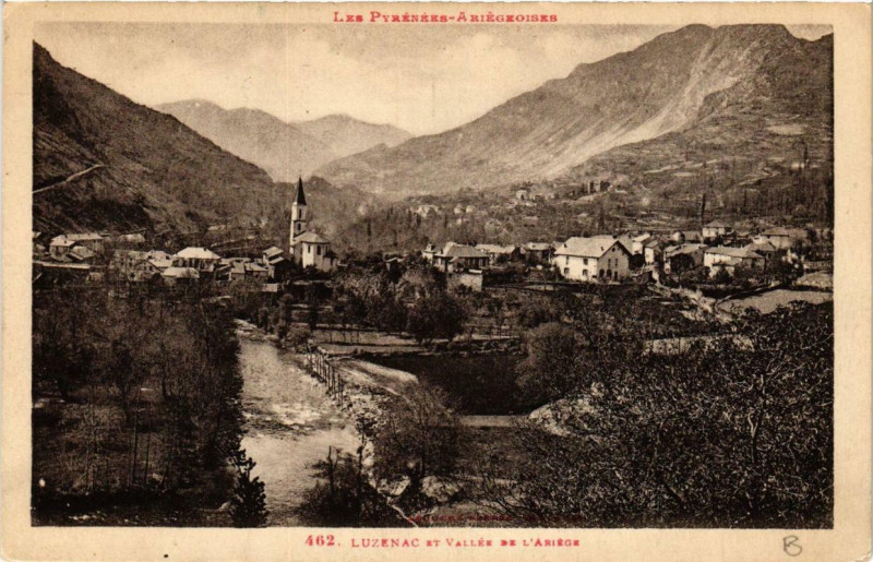 Carte postale ancienne Luzenac et Vallée de l'Ariege à Luzenac
