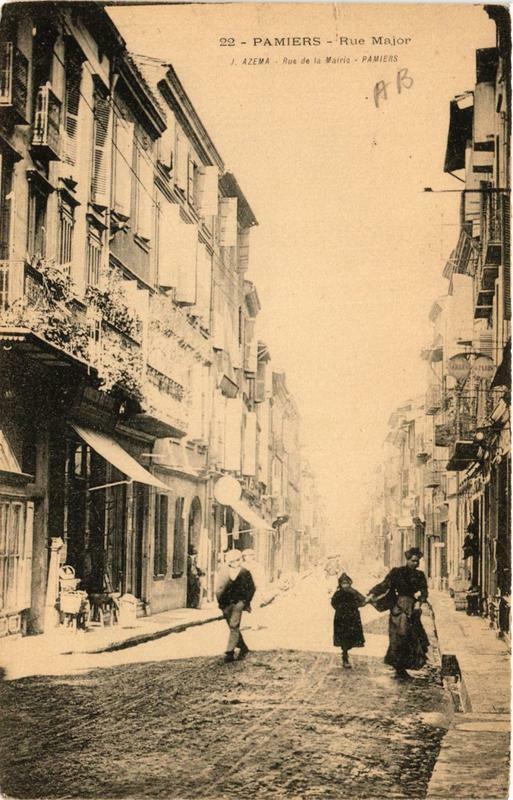 Carte postale ancienne Pamiers Rue Major à Pamiers