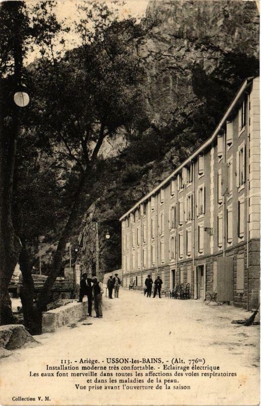 Carte postale ancienne Usson-les-Bains Installation moderne trés confortable