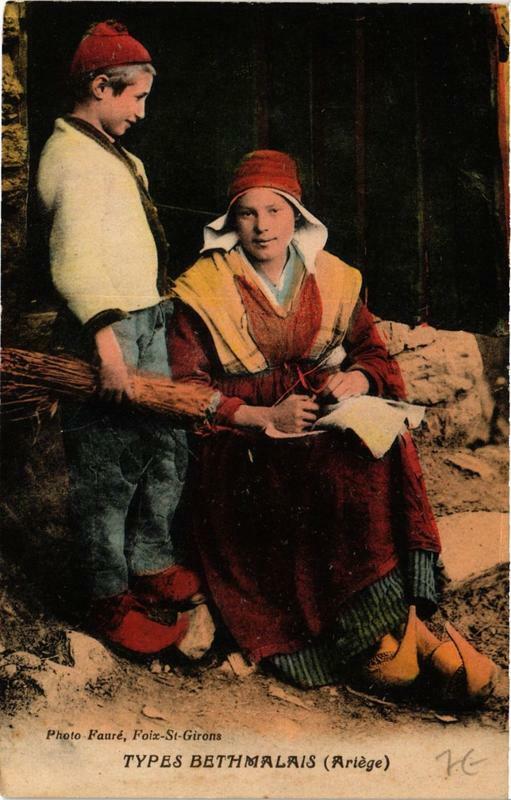 Carte postale ancienne Types Bethmalais, Ariege