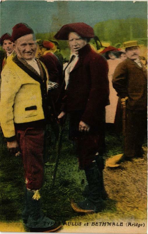 Carte postale ancienne Types Aulus et Bethmale à Bethmale