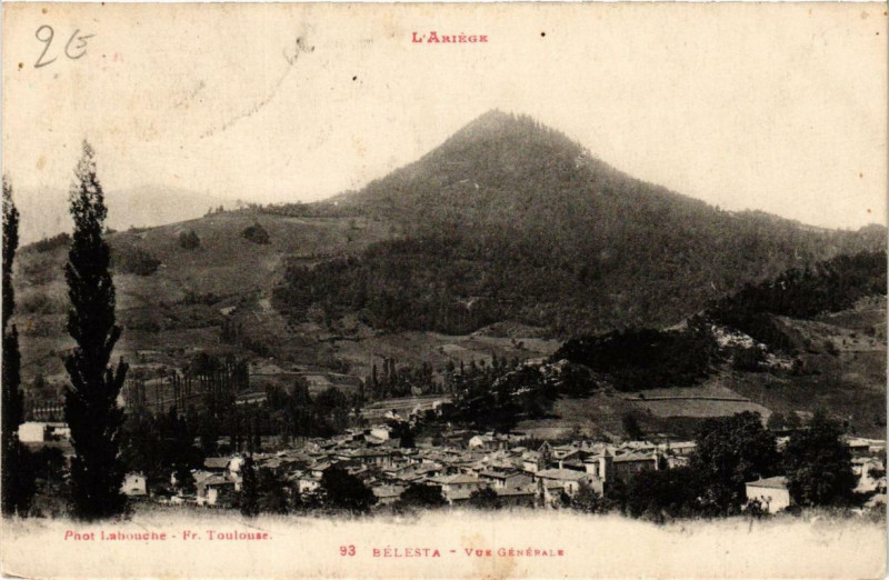 Carte postale ancienne Belesta Vue Générale à Bélesta