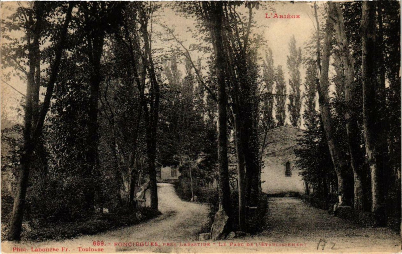 Carte postale ancienne Foncirgues pres LABASTIDE, Le Parc