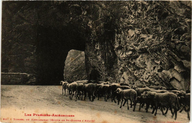 Carte postale ancienne Tunnel de Kercabanac