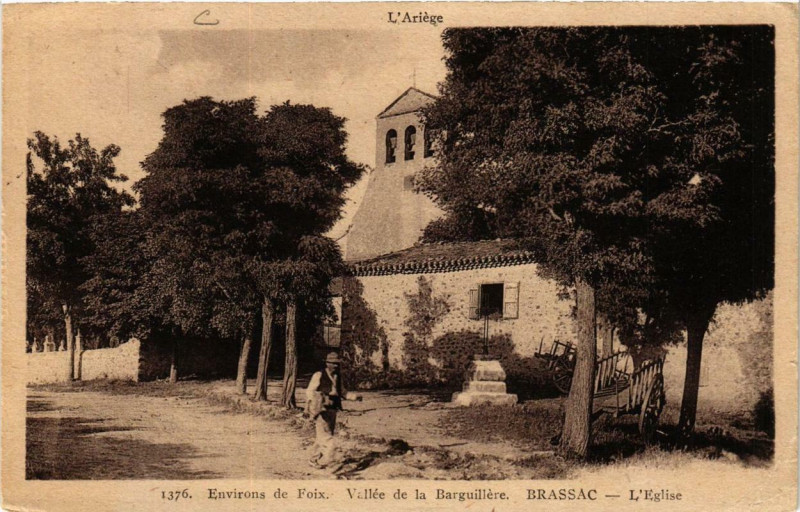Carte postale ancienne Brassac Env. de Foix, Vallée de la Barguillére à Brassac