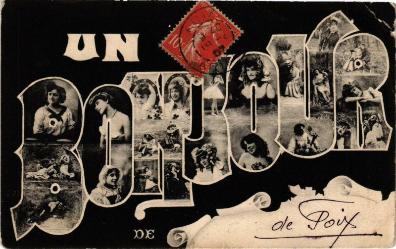 Carte postale ancienne Foix Un Bonjour de Foix à Foix