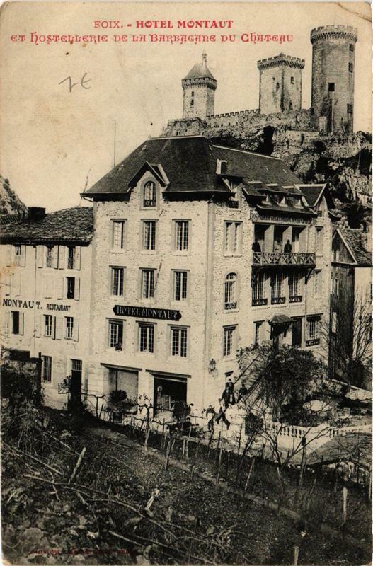 Carte postale ancienne Foix Hotel Montaut à Foix