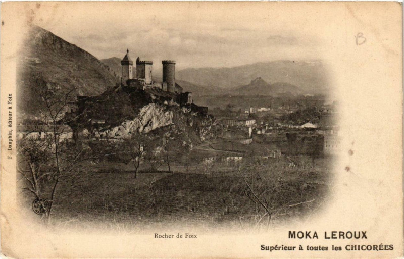 Carte postale ancienne Foix Rocher de Foix à Foix