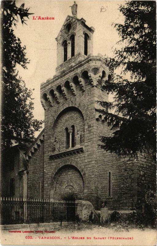 Carte postale ancienne Tarascon Eglise du Sabart