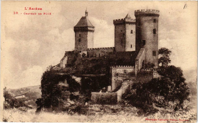 Carte postale ancienne Foix Chateau de Foix à Foix