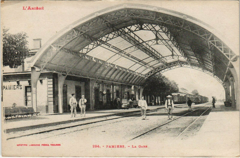 Carte postale ancienne Pamiers La Gare à Pamiers
