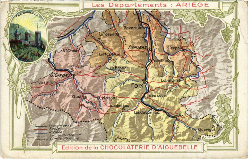 Carte postale ancienne Ariege- souvenir France