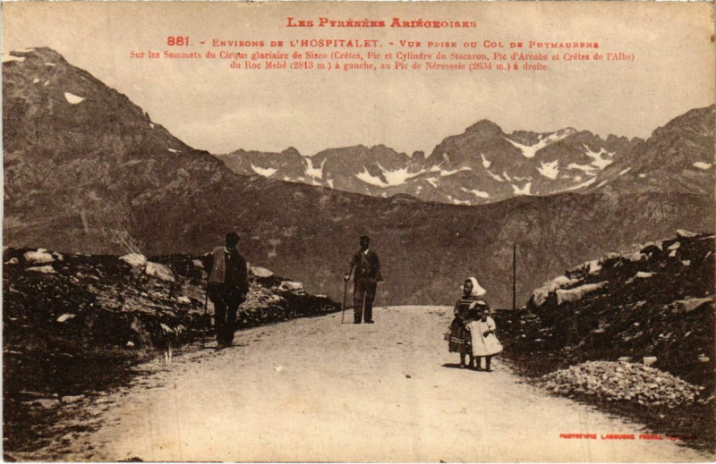 Carte postale ancienne Vue prise du Col de Puymaurens France