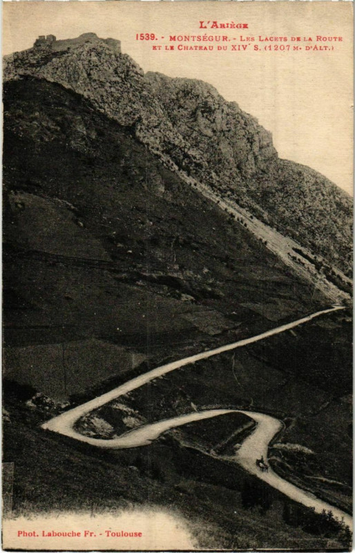 Carte postale ancienne Montsegur- Les Lacaets de la Route France à Montségur