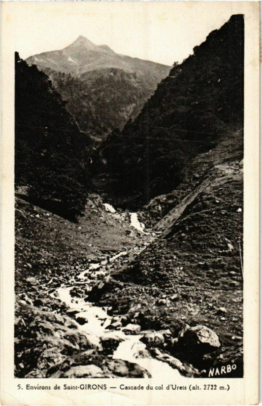Carte postale ancienne Cascade du col d'Urets France