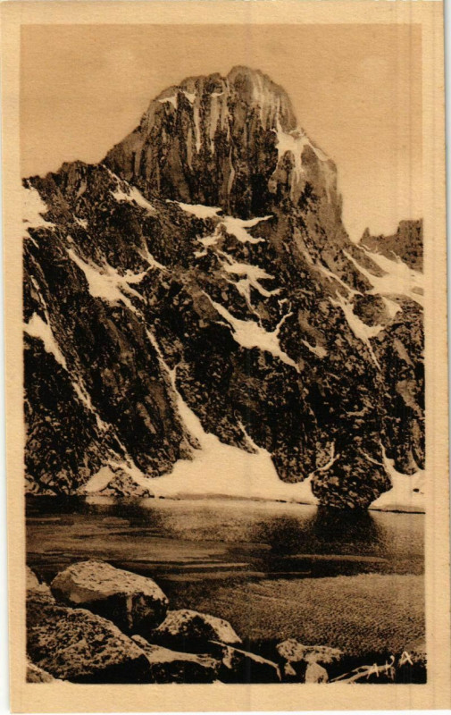 Carte postale ancienne Aulus- Lac d'Aube France
