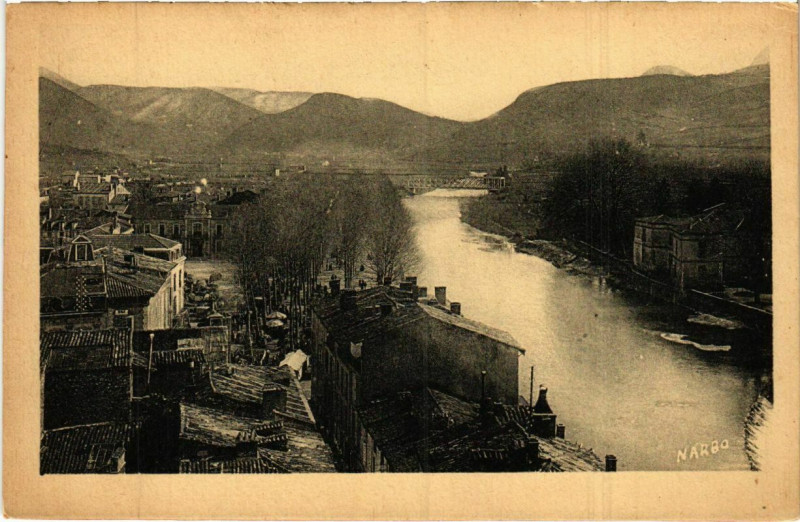 Carte postale ancienne Saint Girons- vue generale France à Saint-Girons