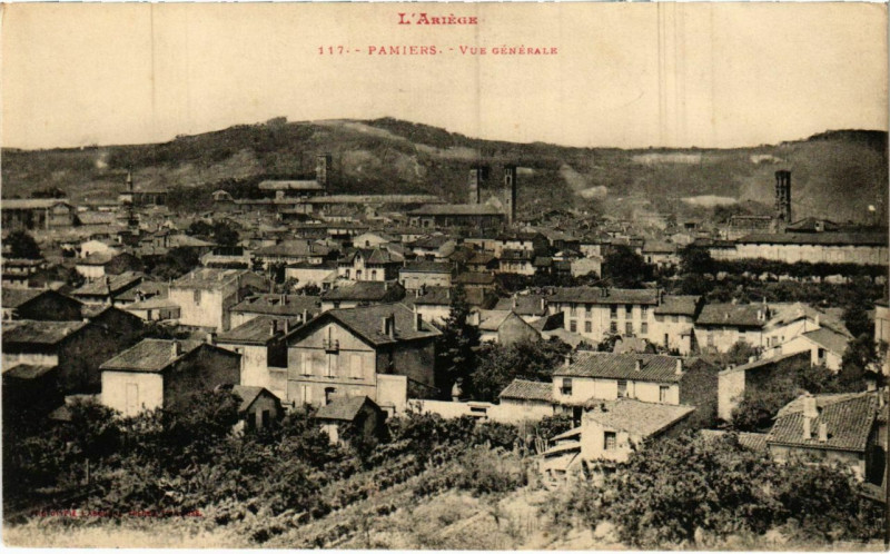 Carte postale ancienne Pamiers- vue generale France à Pamiers