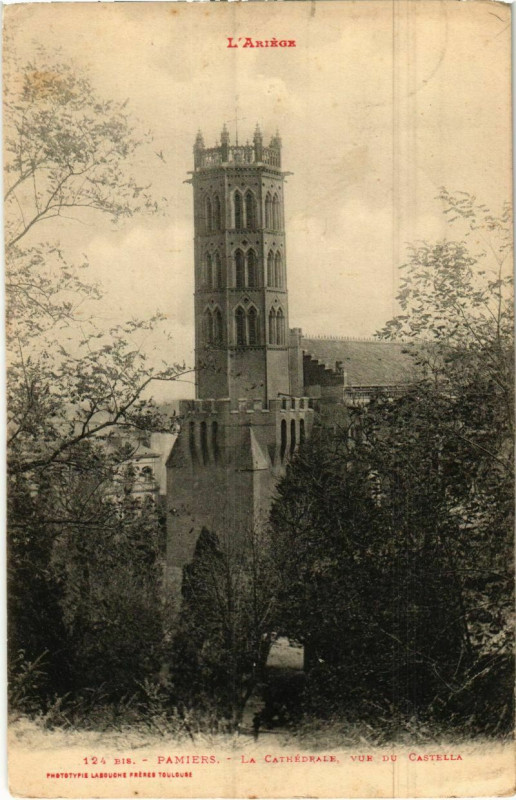 Carte postale ancienne Pamiers- La Cathedrale France à Pamiers