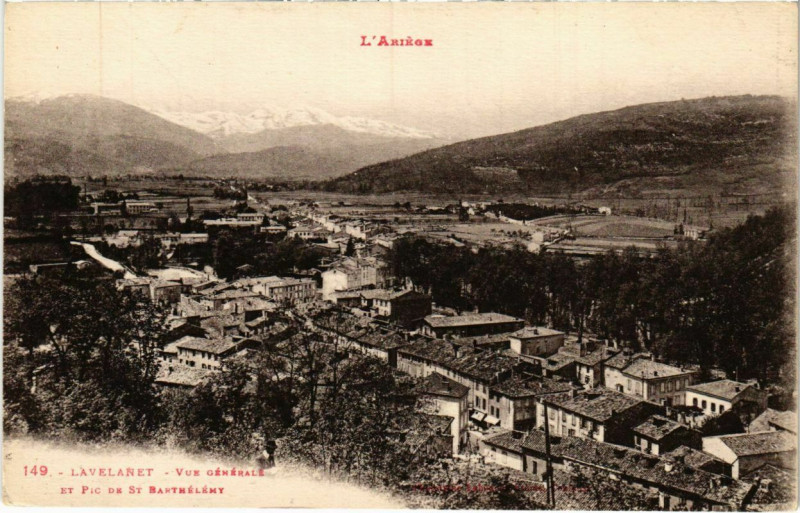 Carte postale ancienne Lavelanet- vue generale France à Lavelanet