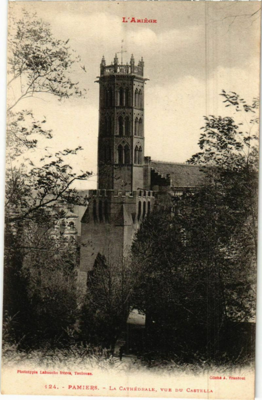 Carte postale ancienne Pamiers- La Cathedrale France à Pamiers
