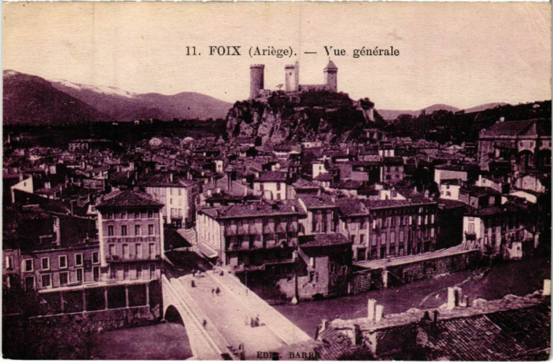 Carte postale ancienne Foix- vue generale France à Foix