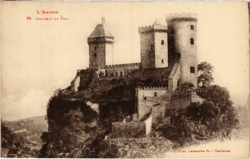 Carte postale ancienne Foix- Le Chateau France à Foix