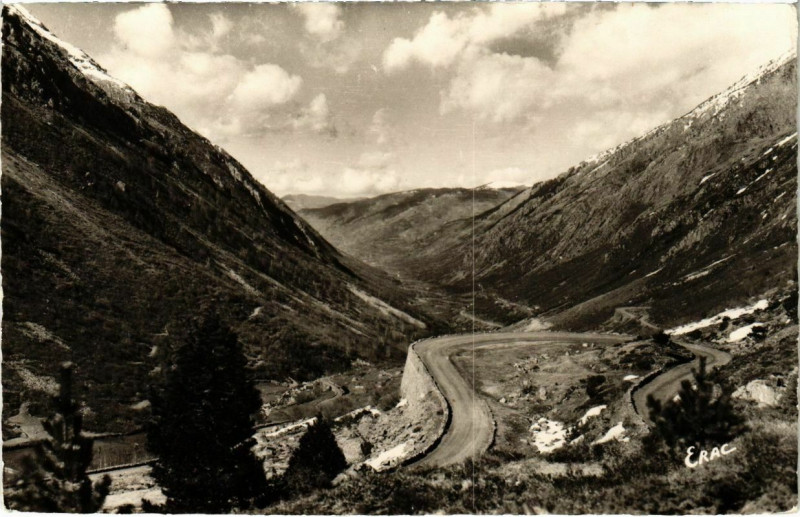 Carte postale ancienne Ax les Thermes- Lacets du Col de Puymorent&Haute Vallee France à Ax-les-Thermes