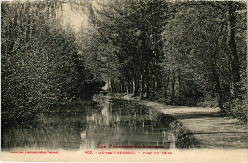 Carte postale ancienne Ax les Thermes- Parc du Teich France à Ax-les-Thermes