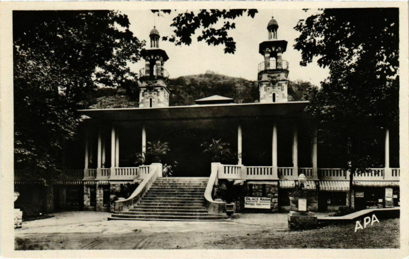 Carte postale ancienne Ax les Thermes- Le Casino France à Ax-les-Thermes