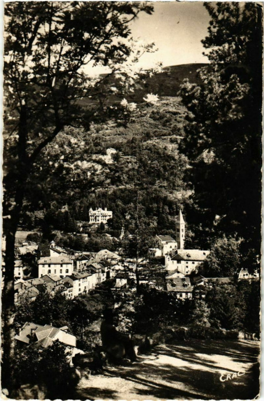 Carte postale ancienne Ax les Thermes- Du chemin de la Vierge,vue sur la ville France à Ax-les-Thermes