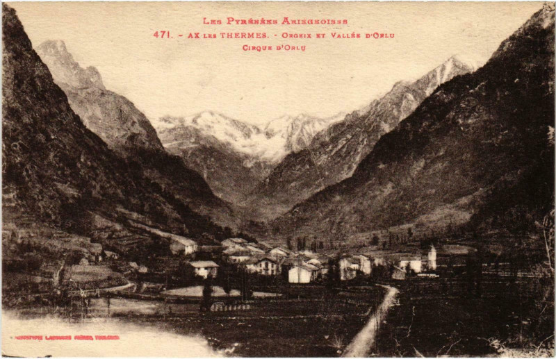 Carte postale ancienne Ax-les-Thermes Orgeix Ariege à Ax-les-Thermes
