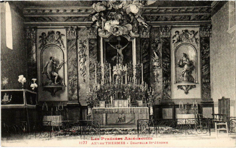 Carte postale ancienne Ax-les-Thermes Chapelle Ariege à Ax-les-Thermes