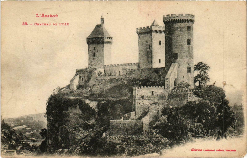 Carte postale ancienne Chateau de Foix Ariege à Foix