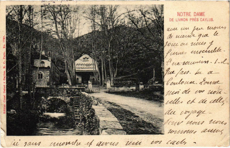 Carte postale ancienne Note Dame de Livron pres Caylus Ariege