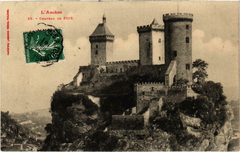 Carte postale ancienne Chateau de Foix Ariege à Foix
