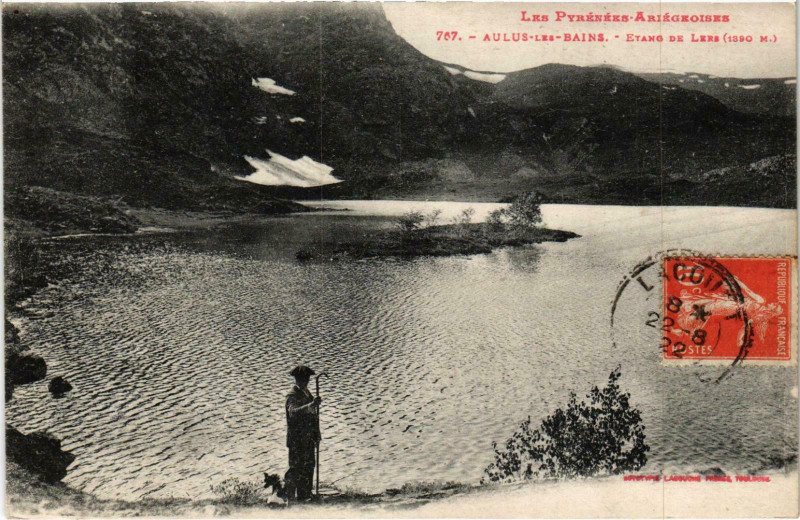Carte postale ancienne Aulus-les-Bains Etang de Lers Ariege à Aulus-les-Bains
