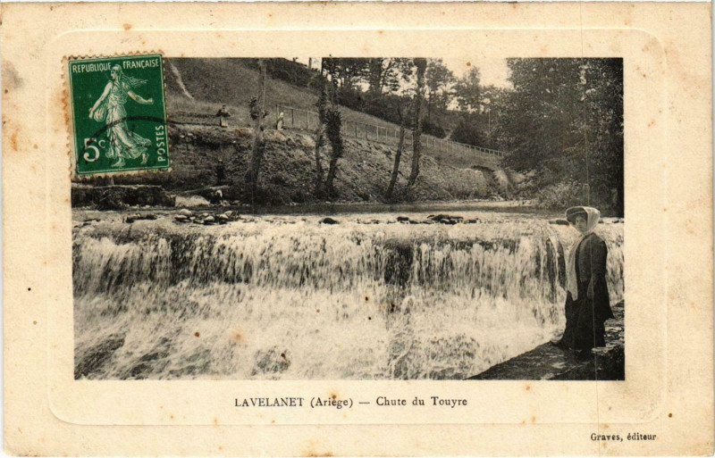 Carte postale ancienne Lavelanet Chute du Touyre Ariege à Lavelanet